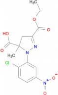 1-(2-chloro-5-nitrophenyl)-3-(ethoxycarbonyl)-5-methyl-4,5-dihydro-1H-pyrazole-5-carboxylic acid