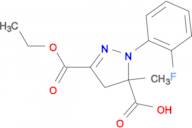 3-(ethoxycarbonyl)-1-(2-fluorophenyl)-5-methyl-4,5-dihydro-1H-pyrazole-5-carboxylic acid
