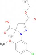 1-(5-chloro-2-methoxyphenyl)-3-(ethoxycarbonyl)-5-methyl-4,5-dihydro-1H-pyrazole-5-carboxylic acid