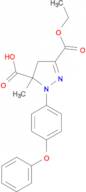 3-(ethoxycarbonyl)-5-methyl-1-(4-phenoxyphenyl)-4,5-dihydro-1H-pyrazole-5-carboxylic acid