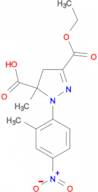 3-(ethoxycarbonyl)-5-methyl-1-(2-methyl-4-nitrophenyl)-4,5-dihydro-1H-pyrazole-5-carboxylic acid