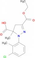 1-(3-chloro-2-methylphenyl)-3-(ethoxycarbonyl)-5-methyl-4,5-dihydro-1H-pyrazole-5-carboxylic acid