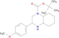 tert-butyl 3-(4-methoxyphenyl)-decahydroquinoxaline-1-carboxylate