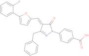 4-(3-Benzyl-4-{[5-(2-fluorophenyl)furan-2-yl]methylidene}-5-oxo-4,5-dihydro-1H-pyrazol-1-yl)benzoic acid