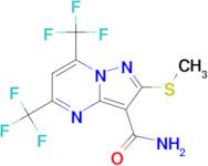 5,7-Bis(trifluoromethyl)-2-(methylthio)pyrazolo-[1,5-a]pyrimidine-3-carboxamide