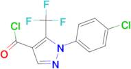 2-(4-Chlorophenyl)-3-(trifluoromethyl)pyrazole-4-carbonyl chloride