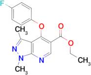 Ethyl 1,3-dimethyl-4-(4-fluorophenoxy)-1H-pyrazolo[3,4-b]pyridine-5-carboxylate