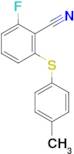 2-Fluoro-6-(4-methylphenylthio)benzonitrile