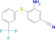 3-Amino-4-{[3-(trifluoromethyl)phenyl]sulfanyl}benzonitrile