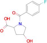 1-(4-Fluorobenzoyl)-4-hydroxy-2-pyrrolidinecarboxylic acid