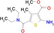 2-Amino-5-diethylcarbamoyl-4-methyl-thiophene-3-carboxylic acid methyl ester