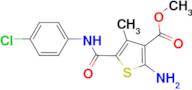 2-Amino-5-(4-chlorophenylcarbamoyl)-4-methyl-thiophene-3-carboxylic acid methyl ester