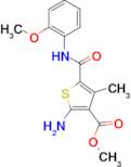 2-Amino-5-(2-methoxyphenylcarbamoyl)-4-methyl-thiophene-3-carboxylic acid methyl ester