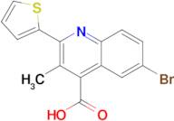 6-Bromo-3-methyl-2-thiophen-2-ylquinoline-4-carboxylic acid