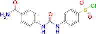 4-[3-(4-Carbamoylphenyl)ureido]benzenesulfonylchloride