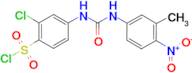 2-Chloro-4-[3-(3-methyl-4-nitro-phenyl)-ureido]benzenesulfonyl chloride