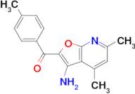 (3-Amino-4,6-dimethyl-furo[2,3-b]pyridin-2-yl)-p-tolyl-methanone