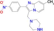 7-Methyl-2-(4-nitro-phenyl)-3-piperazin-1-ylmethyl-imidazo[1,2-a]pyridine