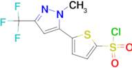 5-[1-Methyl-3-(trifluoromethyl)pyrazol-5-yl]thiophene-2-sulfonyl chloride