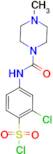 2-Chloro-4-(4-methylpiperazine-1-carboxamido)benzenesulfonyl chloride