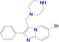 6-Bromo-2-phenyl-3-(piperazin-1-ylmethyl)imidazo[1,2-a]pyridine