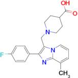 1-[2-(4-Fluoro-phenyl)-8-methyl-imidazo[1,2-a]-pyridin-3-ylmethyl]-piperidine-4-carboxylic acid