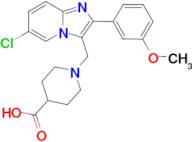 1-{[6-Chloro-2-(3-methoxyphenyl)imidazo[1,2-a]pyridin-3-yl)methyl}piperidine-4-carboxylic acid