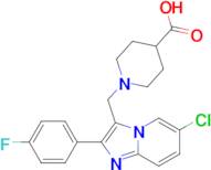 1-[6-Chloro-2-(4-fluoro-phenyl)-imidazo[1,2-a]-pyridin-3-ylmethyl]-piperidine-4-carboxylic acid