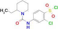 2-Chloro-4-[(2-ethyl-piperidine-1-carbonyl)-amino]-benzenesulfonyl chloride