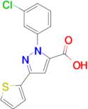 1-(3-Chlorophenyl)-3-thiophen-2-yl-1H-pyrazole-5-carboxylic acid