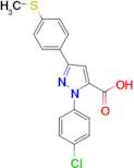 1-(4-Chloro-phenyl)-3-(4-methylsulfanyl-phenyl)-1H-pyrazole-5-carboxylic acid