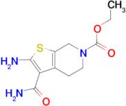 Ethyl 2-amino-3-carbamoyl-4,7-dihydro-5H-thieno[2,3-c]-pyridine-6-carboxylate