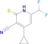4-Cyclopropyl-6-difluoromethyl-2-mercapto-nicotinonitrile