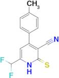 6-Difluoromethyl-2-thioxo-4-p-tolyl-1,2-dihydro-pyridine-3-carbonitrile