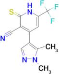 4-(1,5-Dimethyl-1H-pyrazol-4-yl)-2-mercapto-6-trifluoromethyl-nicotinonitrile