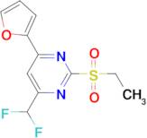 4-Difluoromethyl-2-ethanesulfonyl-6-furan-2-yl-pyrimidine