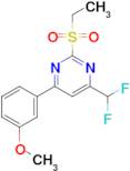 4-Difluoromethyl-2-ethanesulfonyl-6-(3-methoxy-phenyl)-pyrimidine