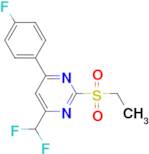 4-Difluoromethyl-2-ethanesulfonyl-6-(4-fluoro-phenyl)-pyrimidine