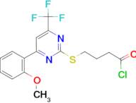 4-[4-(2-Methoxy-phenyl)-6-trifluoromethyl-pyrimidin-2-ylsulfanyl]-butyryl chloride