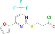 3-(4-Furan-2-yl-6-trifluoromethyl-pyrimidin-2-ylsulfanyl)-propionyl chloride