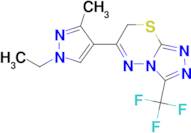6-(1-Ethyl-3-methyl-1H-pyrazol-4-yl)-3-trifluoro-methyl-7H-[1,2,4]triazolo[3,4-b][1,3,4]thiadiazinezine