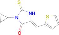 3-Cyclopropyl-5-thiophen-2-ylmethylene-2-thioxo-imidazolidin-4-one