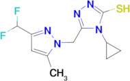 4-Cyclopropyl-5-(3-difluoromethyl-5-methyl-pyrazol-1-ylmethyl)-4H-[1,2,4]triazole-3-thiol