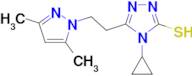 4-Cyclopropyl-5-[2-(3,5-dimethyl-pyrazol-1-yl)-ethyl]-4H-[1,2,4]triazole-3-thiol