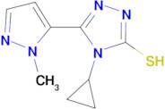4-Cyclopropyl-5-(2-methyl-2H-pyrazol-3-yl)-4H-[1,2,4]triazole-3-thiol