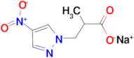 Sodium; 2-methyl-3-(4-nitro-pyrazol-1-yl)-propionate