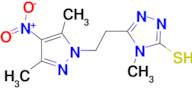 5-[2-(3,5-Dimethyl-4-nitro-pyrazol-1-yl)-ethyl]-4-methyl-4H-[1,2,4]triazole-3-thiol