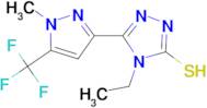 4-Ethyl-5-(1-methyl-5-trifluoromethyl-1H-pyrazol-3-yl)-4H-[1,2,4]triazole-3-thiol