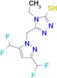 5-(3,5-Bis-difluoromethyl-pyrazol-1-ylmethyl)-4-ethyl-4H-[1,2,4]triazole-3-thiol