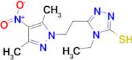 5-[2-(3,5-Dimethyl-4-nitro-pyrazol-1-yl)-ethyl]-4-ethyl-4H-[1,2,4]triazole-3-thiol